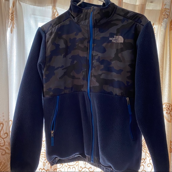 The North Face Boys Blue Camo Denali Jacket